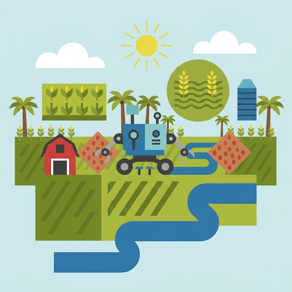 Agricultural robot in plantation